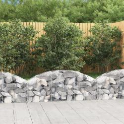 Panier de gabions arqu&eacute; 150x30x40/60 cm Fer galvanis&eacute;