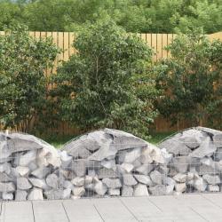 Panier de gabions arqu&eacute; 100x50x40/60 cm Fer galvanis&eacute; alsavelo