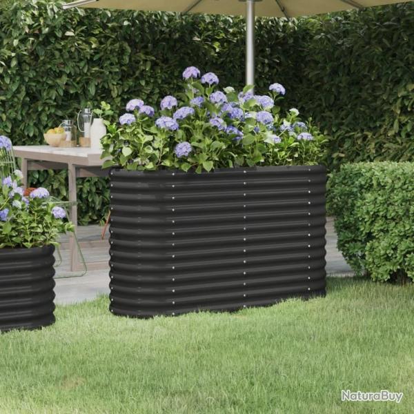Lit sur�lev� de jardin Acier enduit de poudre Anthracite