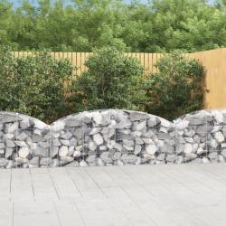 Panier de gabions arqu&eacute; 200x50x60/80 cm Fer galvanis&eacute;