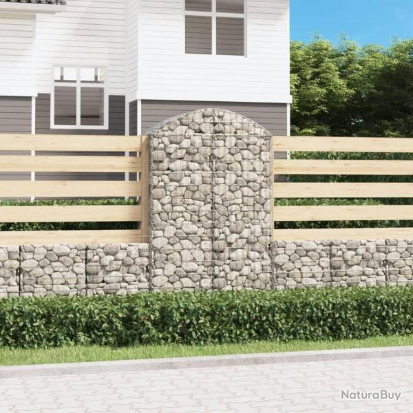 Panier de gabions arqu 100x50x160/180 cm Fer galvanis alsavelo