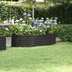 Lit sur&eacute;lev&eacute; de jardin Acier enduit de poudre Anthracite