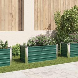 Lit sur&eacute;lev&eacute; de jardin Acier galvanis&eacute; 100x40x45 cm Vert