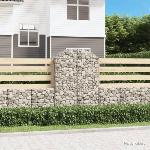 Panier de gabions arqu 100x50x140/160 cm Fer galvanis alsavelo