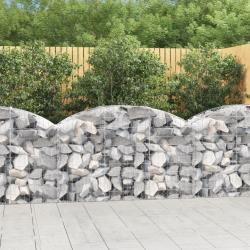 Panier de gabions arqu&eacute; 150x50x80/100 cm Fer galvanis&eacute; alsavelo