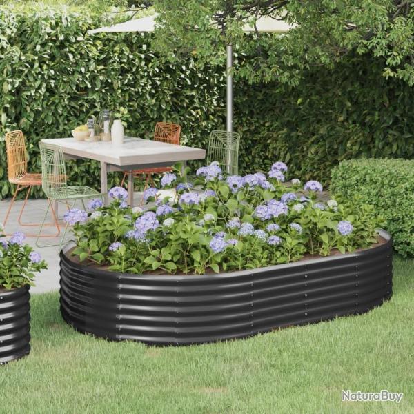Lit sur�lev� de jardin Acier enduit de poudre Anthracite