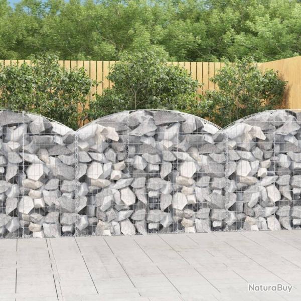 Panier de gabions arqu 150x30x100/120 cm Fer galvanis alsavelo