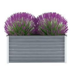 Lit sur&eacute;lev&eacute; de jardin Acier galvanis&eacute; 100x40x45 cm Gris