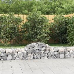 Panier de gabions arqu&eacute; 200x50x40/60 cm Fer galvanis&eacute; alsavelo