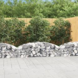 Panier de gabions arqu&eacute; 200x50x40/60 cm Fer galvanis&eacute; alsavelo