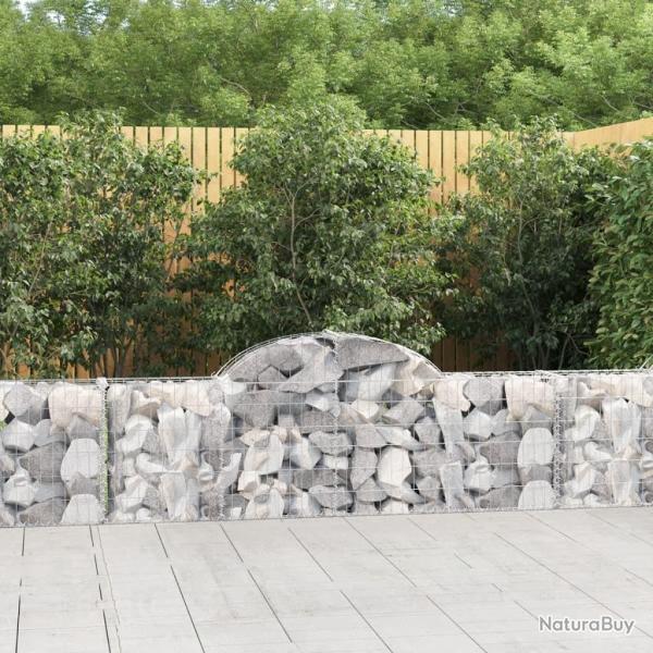 Panier de gabions arqu 200x30x60/80 cm Fer galvanis alsavelo