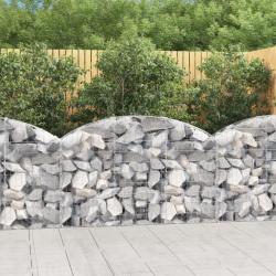 Panier de gabions arqu&eacute; 150x30x80/100 cm Fer galvanis&eacute; alsavelo