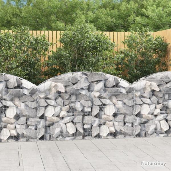Panier de gabions arqu 150x30x80/100 cm Fer galvanis alsavelo