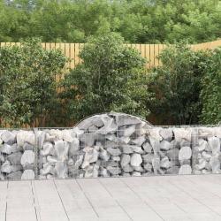 Panier de gabions arqu&eacute; 200x50x60/80 cm Fer galvanis&eacute; alsavelo