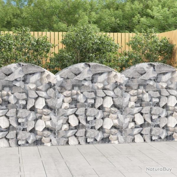 Panier de gabions arqu� 100x50x100/120 cm Fer galvanis�