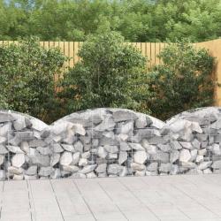 Panier de gabions arqu&eacute; 150x50x60/80 cm Fer galvanis&eacute;