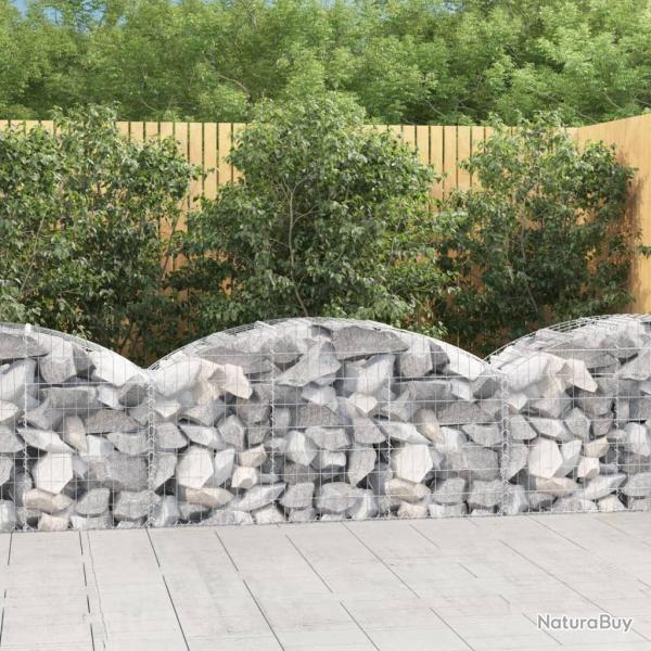 Panier de gabions arqu� 150x50x60/80 cm Fer galvanis�