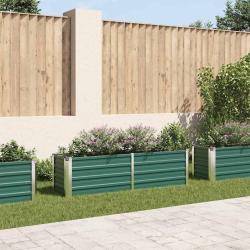 Lit sur&eacute;lev&eacute; de jardin Acier galvanis&eacute; 160x40x45 cm Vert