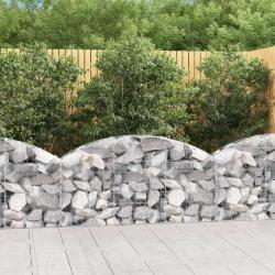 Panier de gabions arqu&eacute; 150x30x60/80 cm Fer galvanis&eacute;