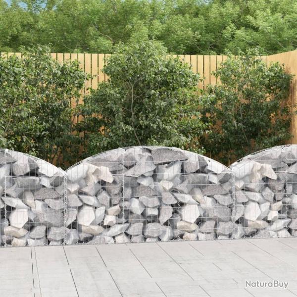 Panier de gabions arqu� 150x30x60/80 cm Fer galvanis� alsavelo