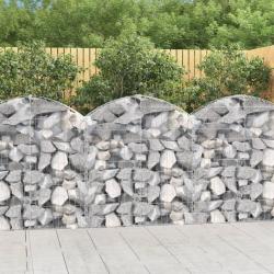 Panier de gabions arqu&eacute; 100x30x100/120 cm Fer galvanis&eacute;