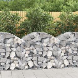 Panier de gabions arqu&eacute; 100x50x80/100 cm Fer galvanis&eacute;