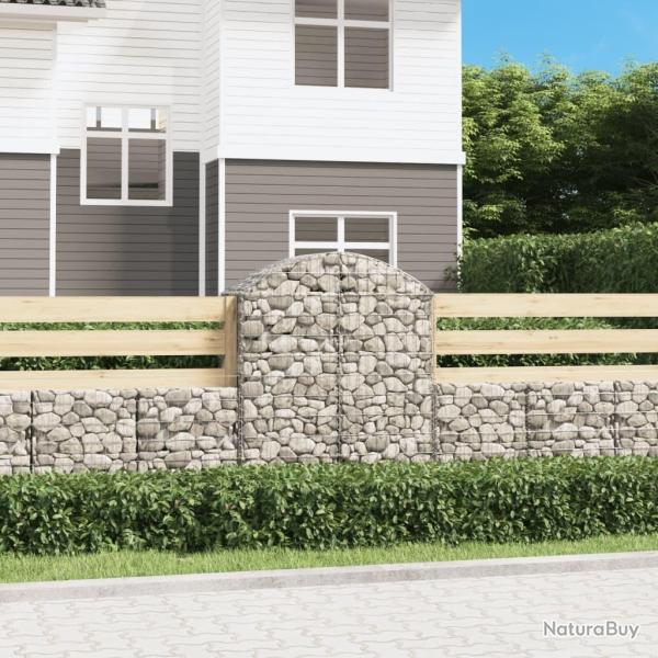 Panier de gabions arqu� 100x50x120/140 cm Fer galvanis�