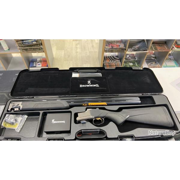 Fusil superpos Browning b525 cal 12/76 can 76 cm composite ajustable