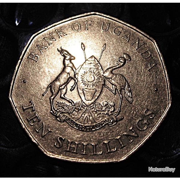 OUGANDA  piece de TEN SCHILLINGS 1987 diametre 26 mm