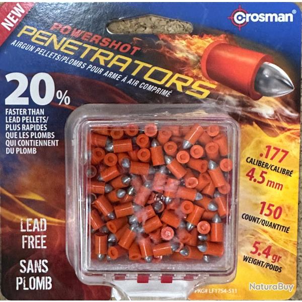 1 boite de 150 plombs Crosman powershot - cal 4,5