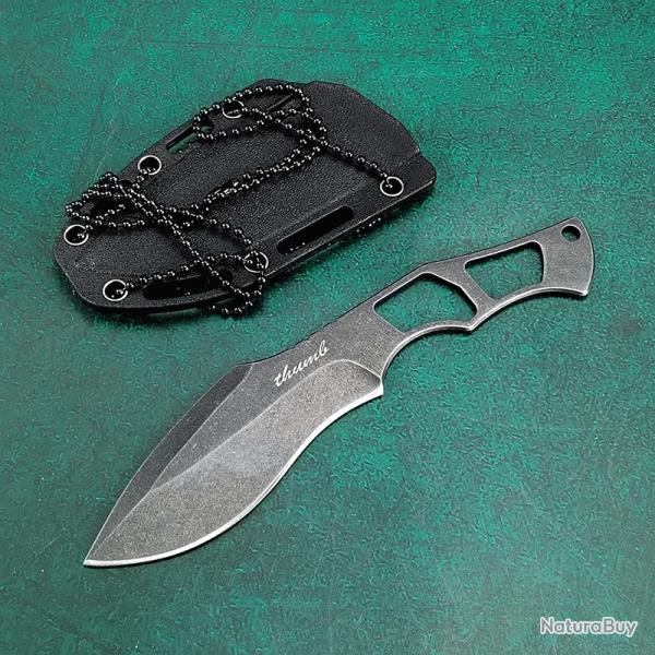 Couteau de cuisine en acier inoxydable, 440C Stonewashed Blade -* ARGENT-* IVRAISON GRATUITE