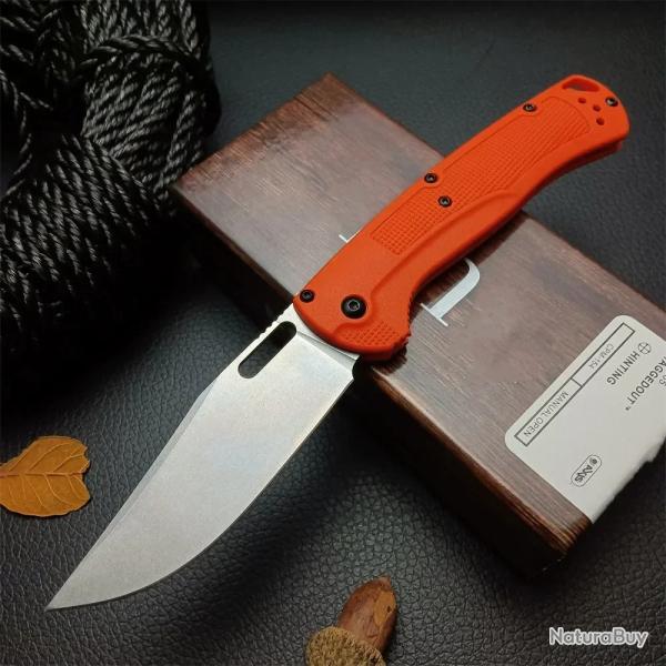 Couteau pliant de chasse BM 15535 poign�es Grivory -*ORANGE-* IVRAISON GRATUITE