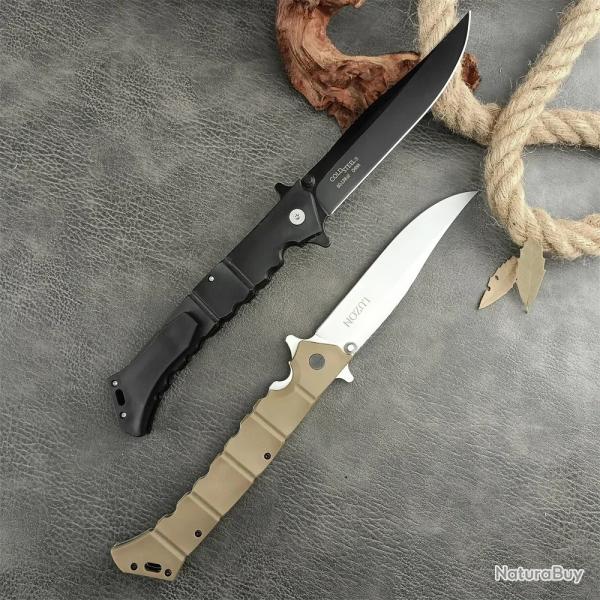 Couteau pliant de poche Jack Luzon, fibre de nylon lame 440c G10 Foy -*NOIR-* LIVRAISON GRATUITE