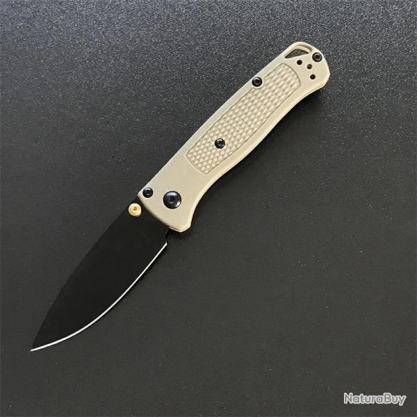 Couteaux de poche Mini Bugout manche en fibre de nylon -*NOIR/KAKI-* LIVRAISON GRATUITE