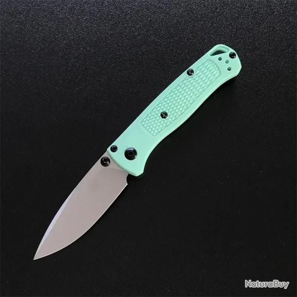 Couteaux de poche Mini Bugout manche en fibre de nylon -*GRIS/VERT-* LIVRAISON GRATUITE