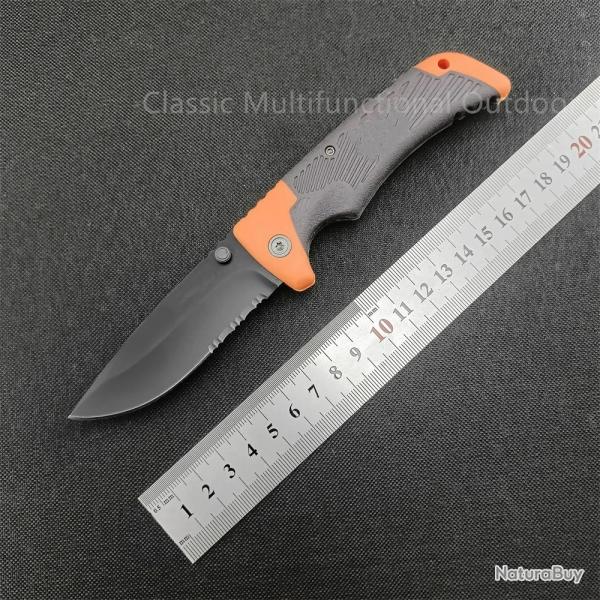 Mini couteau de poche noir manche en caoutchouc -* LIVRAISON GRATUITE