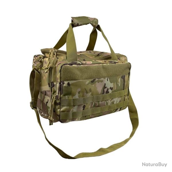 Sac de tir et de transport pour pistolet et chargeur avec cloison interne amovible - Camouflage