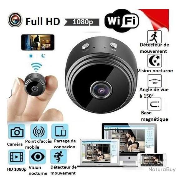 Mini camra de surveillance full HD 1080 IR + carte Micro SD 32GO Sandisk
