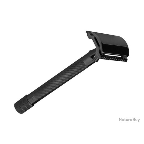 RASOIR DE SECURITE MERKUR LONG CHROME NOIR PEIGNE FERME