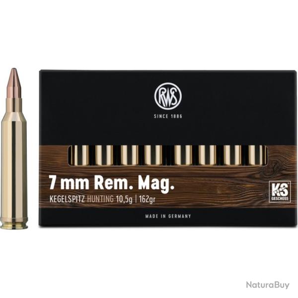 CART. RWS KS CAL. 7 MM REM MAG 162GR 10,5 G BTE 20