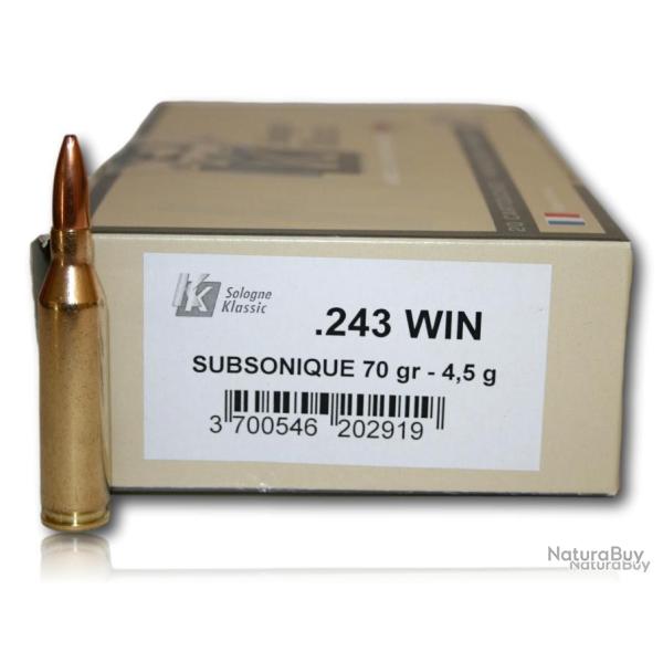 Balles Sologne Soft Point - Cal. 243 Win Sub - 243 win