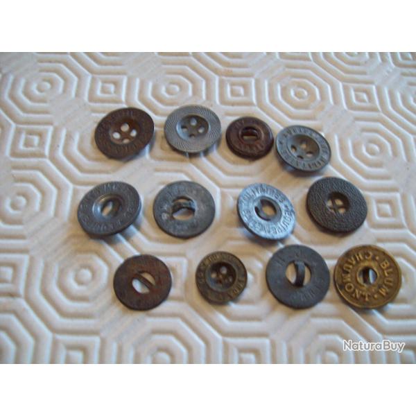 militaria ww1 FR lot 10 boutons zinc et divers �quipements militaires 14/18