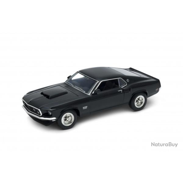 Ford Mustang boss 429 noire de 1969 1/24 | Welly (0000 3067) - Miniature