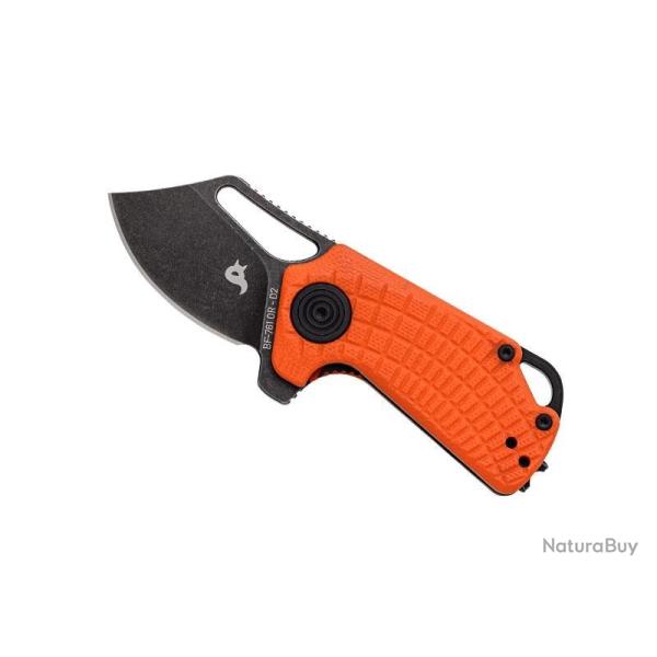 COUTEAU BLACK FOX PUCK G10 ORANGE BLACKWASH