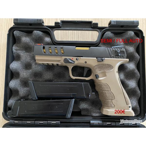 APS rplique de poing gaz D-MOD SHARK semi / auto Tan