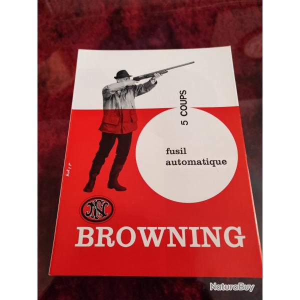 Notice originale neuve fusil automatique de chasse Browning 5 coups