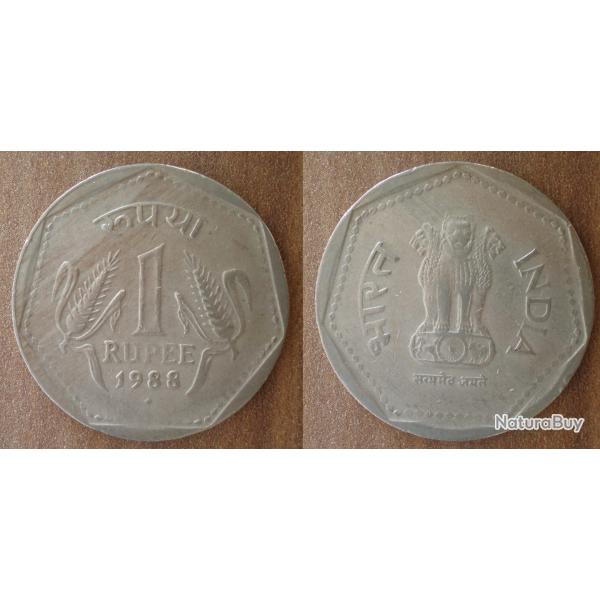Inde 1 Roupie 1988 Piece Roupies Rupees Rupee