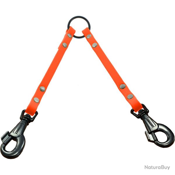 Accouple double X-TREME CANIHUNT orange 30cm marque Fran�aise