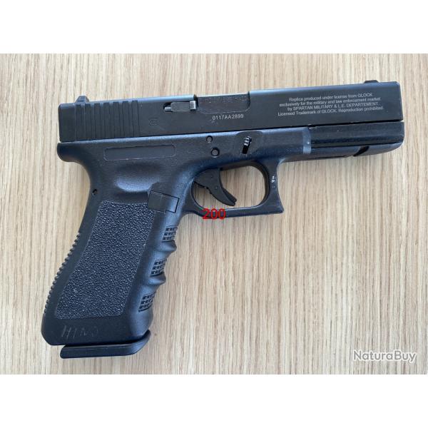 Pistolet d'entra�nement GLOCK Blowback sous licence Spartan - Version LE/Militaire