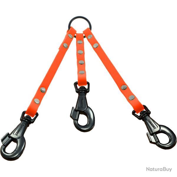 Accouple triple X-TREME CANIHUNT orange 30cm marque Fran�aise
